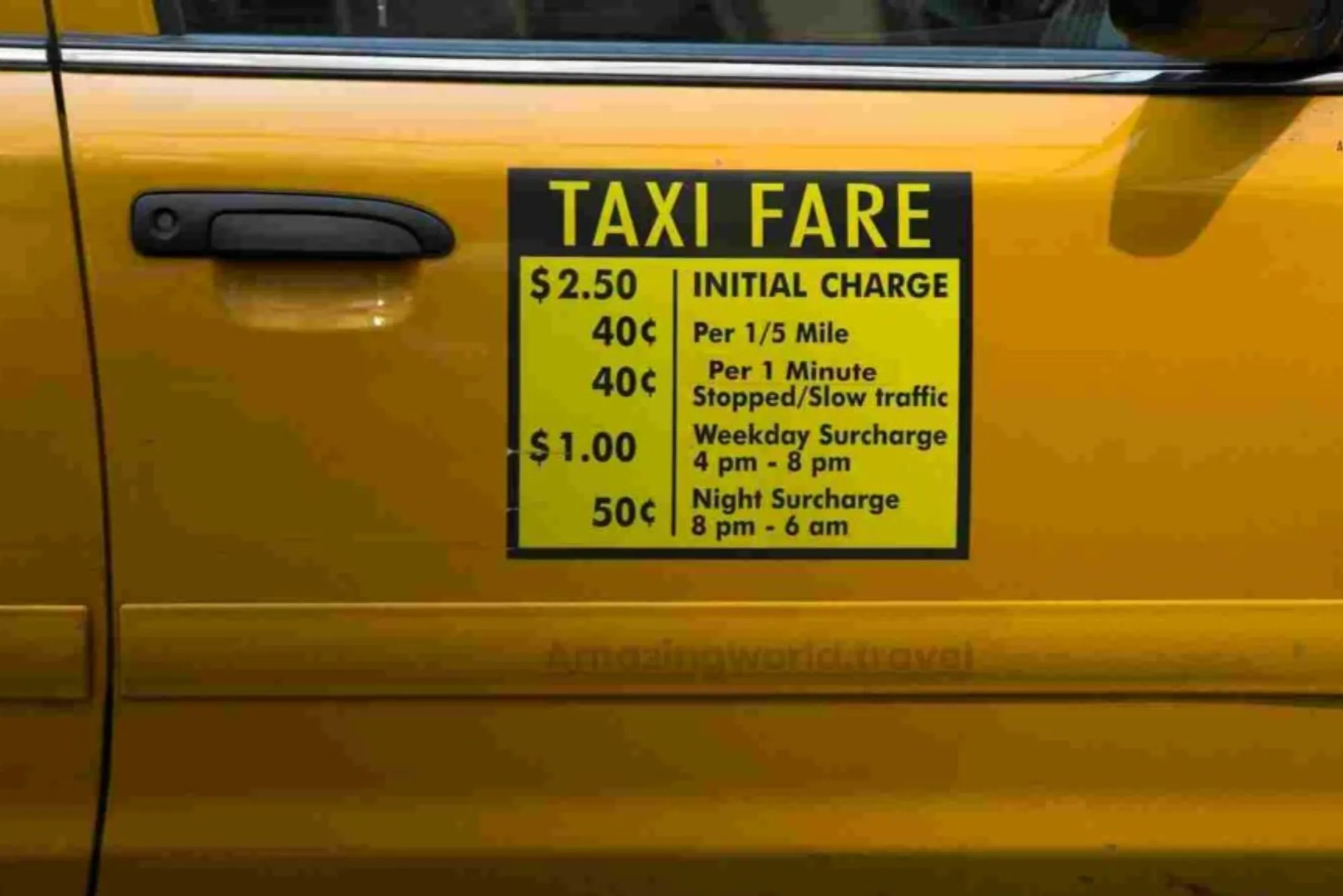 how much is a taxi per mile